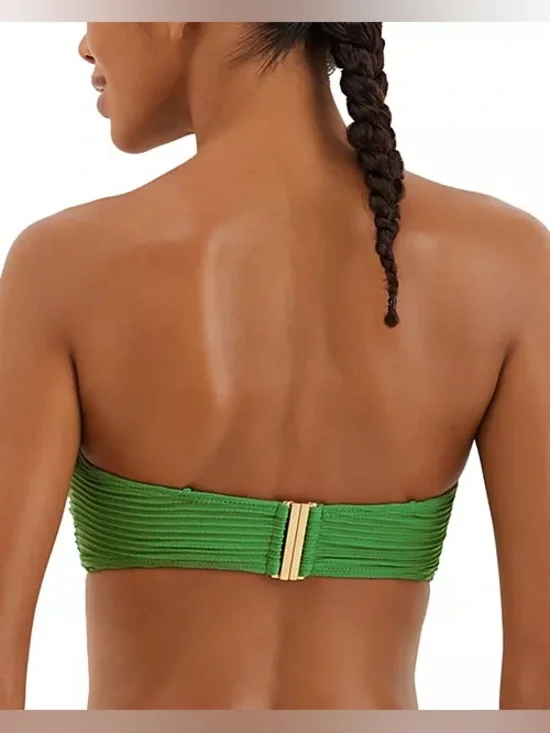ViX Jill Bandeau Bikini Top Green Size L NWT - Picture 3 of 10